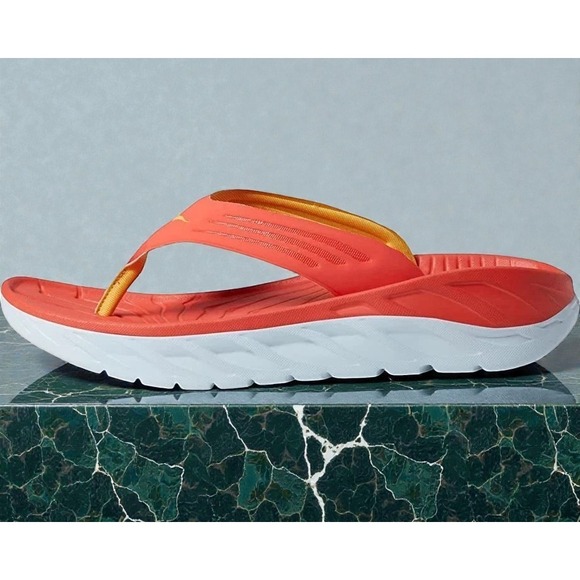 Hoka Ora Recovery Flip – Fiesta / Amber Yellow – Men's 13 - Picture 3 of 7